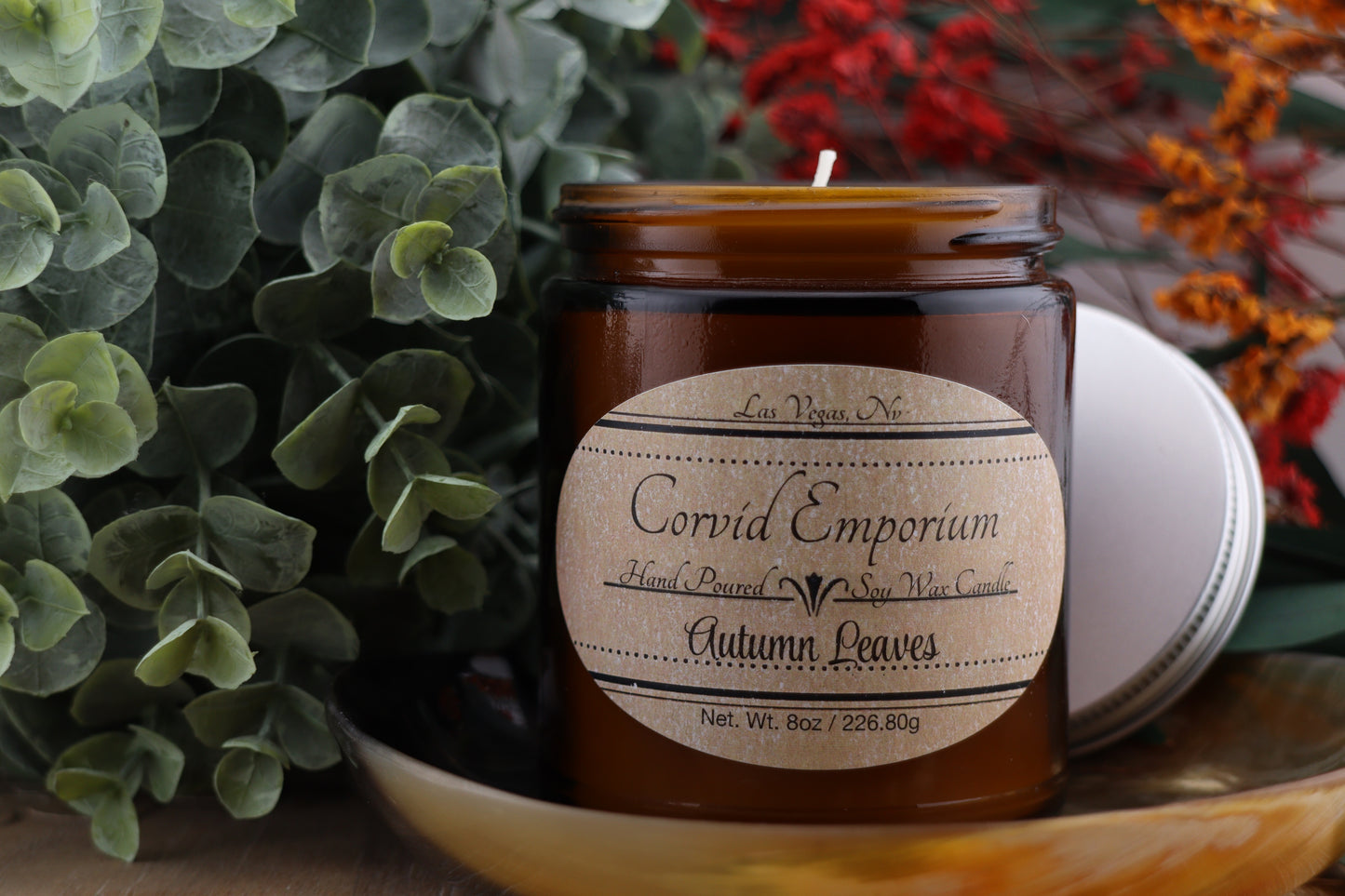 Autumn Leaves - 8oz Handmade Soy Wax Scented Candle