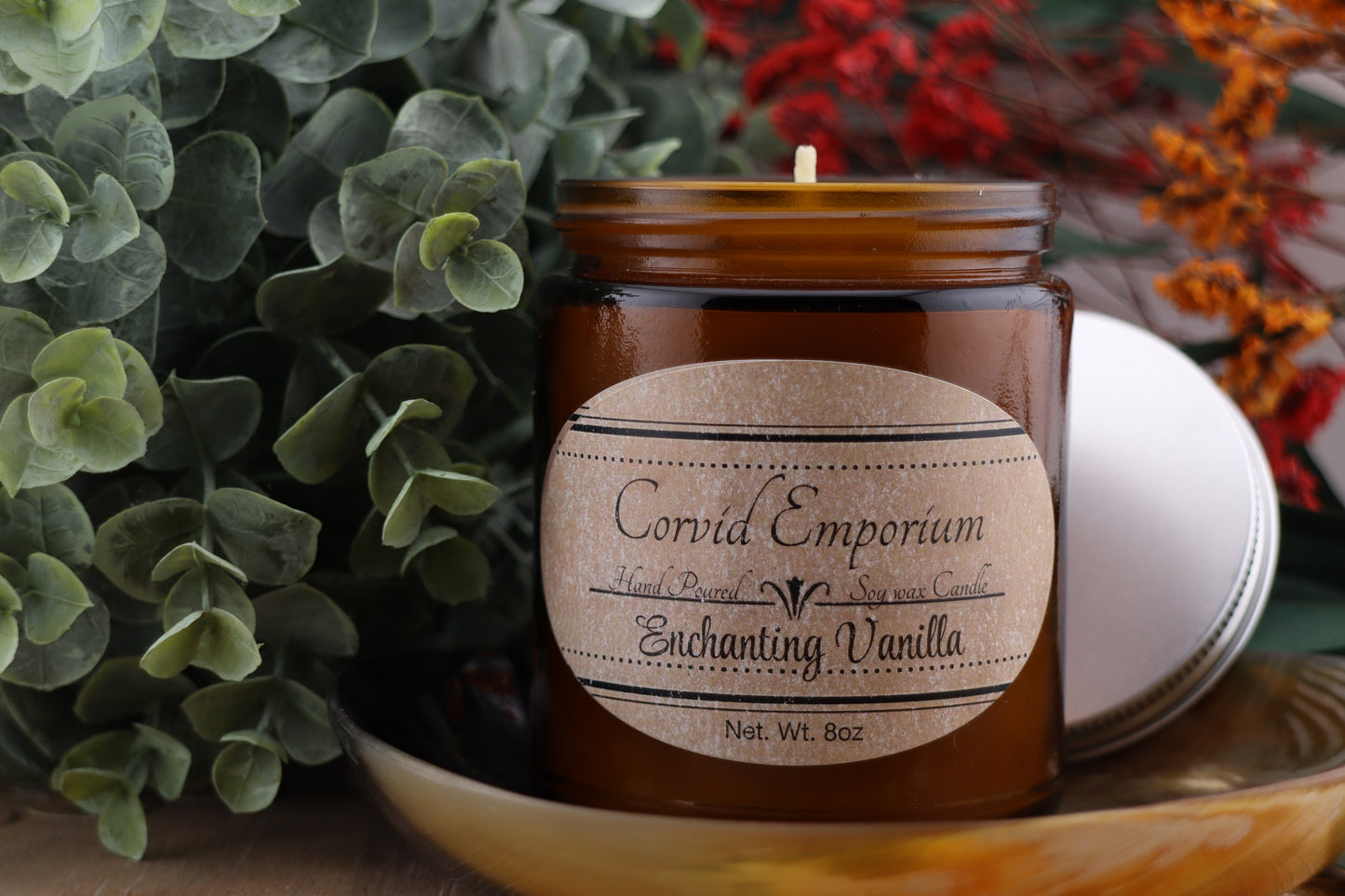 Enchanting Vanilla - 8oz Handmade Soy Wax Scented Candle