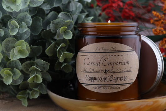 Cappuccino - 8oz Handmade Soy Wax Scented Candle