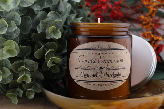Caramel Macchiato - 8oz Handmade Soy Wax Scented Candle