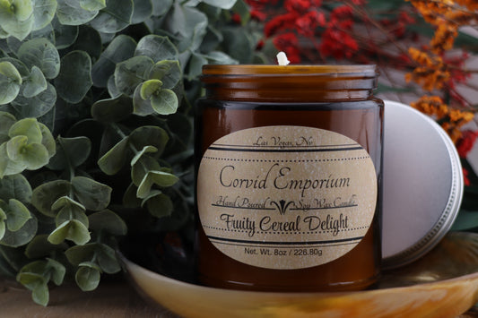 Fruity Cereal Delight - 8oz Handmade Soy Wax Scented Candle