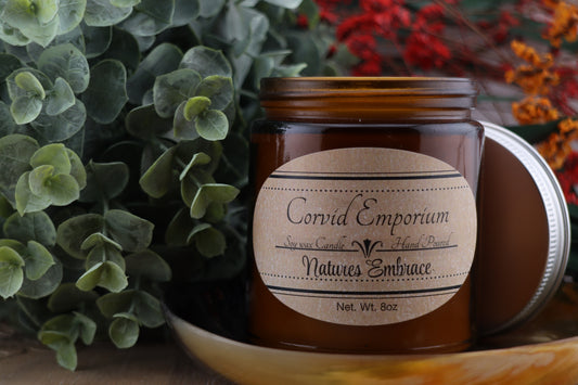 Natures Embrace - 8oz Handmade Soy Wax Scented Candle